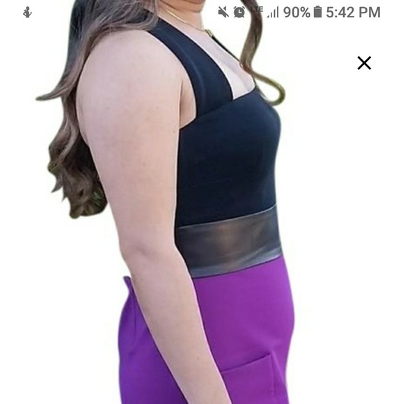 J Mendel bodycon dress with leather waist line - Picture 6 of 6